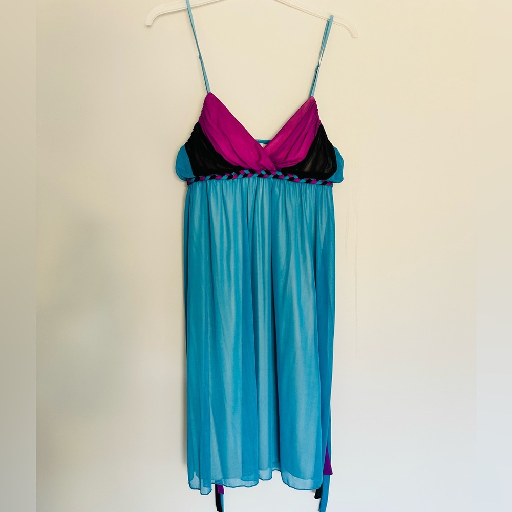 Tristan Gorgeous Magenta & Blue Dress size M